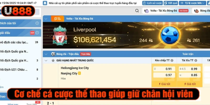 Cơ chế cá cược thể thao giúp giữ chân hội viên