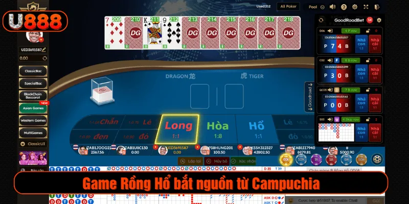 Game Rồng Hổ bắt nguồn từ Campuchia